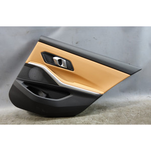 Damaged 21-25 BMW G20 3-Series Right Rear Door Card Panel Cognac Brown Vinyl OEM