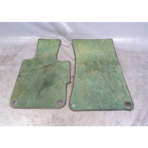 Damaged BMW Z3 Roadster Moss Green Spotted Floor Mats Pair 1996-1999 OEM