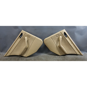 99-06 BMW E46 3-Series 4-Door Rear Interior Door Card Trim Panel Pair Beige OEM