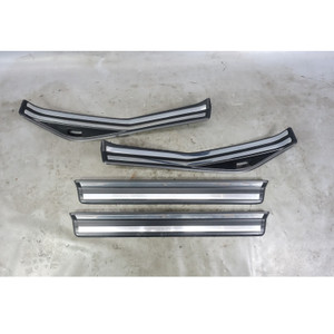 99-05 BMW E46 3-Series 4-Door Factory Door Sill Entry Covers Trim Set Chrome OEM