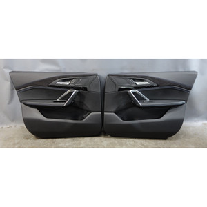 24-25 BMW U10 X2 Front Door Card Trim Panel Pair Black Leather Alcantara OEM