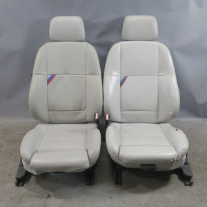 Reupholstered 97-99 BMW E36 M3 Convertible Sedan Front Sport Seat Pair Dove Grey