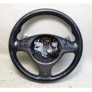BMW E46 M3 Factory SMG Steering Wheel with Shift Paddles 2001-2006 OEM