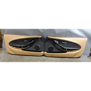 08-10 BMW E63 E64 650i Front Interior Door Card Panel Trim Pair Saddle Brown OEM