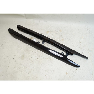 2014-2019 BMW F15 X5 F16 X6 Center Console Side Wood Trim Pair Brown Poplar OEM