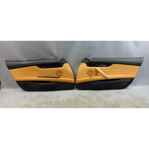 09-16 BMW E89 Z4 Roadster Factory Interior Door Panel Card Pair Walnut Brown OEM