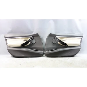 12-18 BMW F30 3-Series F31 Front Interior Door Panels Oyster Beige Leather OEM