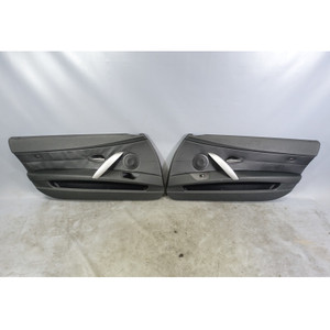 BMW Z4 E85 E86 Roadster Coupe Door Panel Card Leather Trim Pair Black 2003-2008