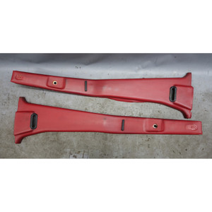 1972-1976 BMW E3 3.0 Sedan Bavaria Interior B Pillar Column Trim Pair Red OEM
