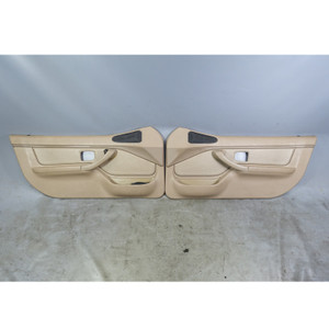1996-1999 BMW Z3 Roadster Door Panel Leather Trim Skin Pair Beige Leather OEM