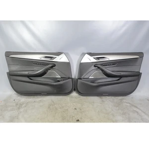 2018-2023 BMW F90 M5 Front Interior Door Card Panel Trim Pair Black Leather OEM