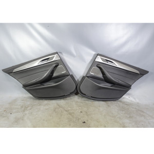 2018-2023 BMW F90 M5 Rear Interior Door Card Panel Trim Pair Black Leather OEM
