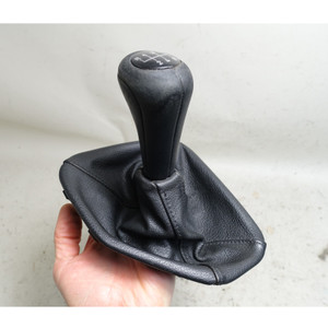 BMW E39 540i 6-Speed Factory Shift Knob Boot Black Leather 1997-2003 OEM