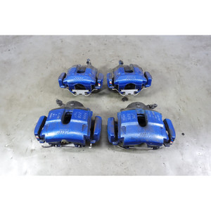 01-06 BMW E46 M3 Factory Brake Caliper Set Front Rear Blue Painted OEM