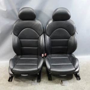 BMW E46 M3 Coupe Front Sport Seats Pair Black Napa Leather 2001-2006 OEM