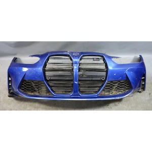Damaged 21-25 BMW G8x M3 M4 Front Bumper Trim Cover Portimao Blue OEM 