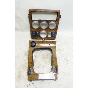 Damaged BMW Z3 Console Wood Trim Light Maple Set Chrome Rings 1999-2002 OEM