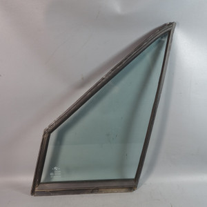87-93 BMW E30 Front Left Door Quarter Window Glass w/ Rubber Seal OEM