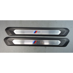 18-25 BMW G01 X3 G02 X4 Front Door Sill M Sport Trim Covers Pair OEM