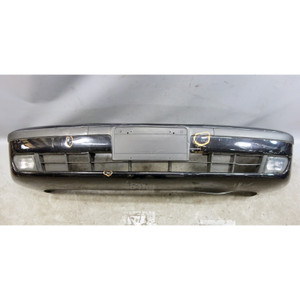 Damaged 1997-2000 BMW E39 5-Series Sedan Front Bumper Cover Cosmos Black OEM