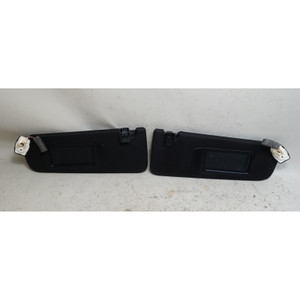 BMW F10 5-Series Front Sun Visor Pair Mirror Black Cloth OEM 2011-2016