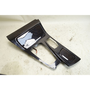 Damaged BMW F10 5-Series Center Console Brown Ash Wood Trim Cover OEM 2011-2016