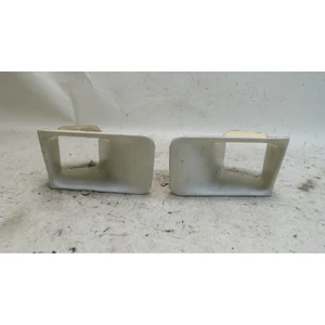 1989-1993 BMW E30 3-Series Facelift Front Bumper Air Duct Trim Pair White OEM