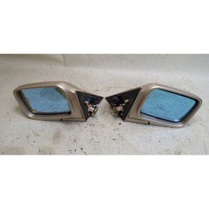 BMW E34 Early Power Heated Side Mirror Pair Kashmir Beige OEM 1989-1992