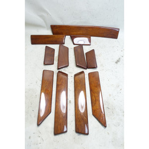 BMW E34 Sedan Interior High Gloss Bubinga Wood Trim Set Doors Dash OEM 1991-1995