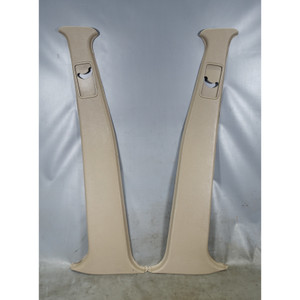1991-1995 BMW E34 5-Series Sedan B- Pillar Column Trim Cover Pair Beige OEM