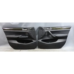 11-14 BMW F25 X3 Interior Front Door Card Panel Pair Black Leather OEM