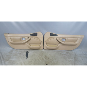 BMW Z3 Roadster Door Panel Trim Pair Sand Beige Leather OEM 2001-2002
