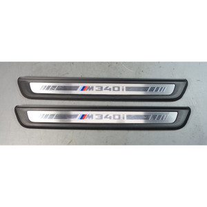 20-22 BMW G20 M340i 3-Series Factory Front Door Sill Trim Entry Cover Pair OEM