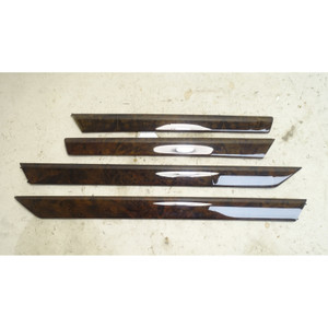 Damaged BMW E46 Sedan Wagon Interior Door Wood Trim Set Myrtle OEM 1999-2005