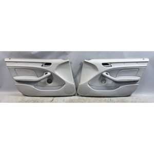 1999-2005 BMW E46 3-Series 4door Front Interior Door Panel Trim Pair Grey OEM
