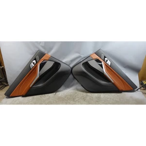 BMW X7 Rear Door Card Panel Pair Tartufo Brown Leather OEM 2019-2022 G07