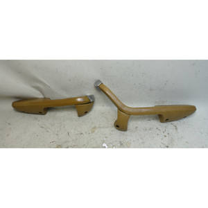 BMW 2002 1602 114 Front Door Armrest Grab Handle Pair Llama Beige OEM 1967-1976