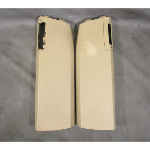 2007-2013 BMW E70 X5 SAV B- Pillar Column Lower Cover Pair Beige USED OEM