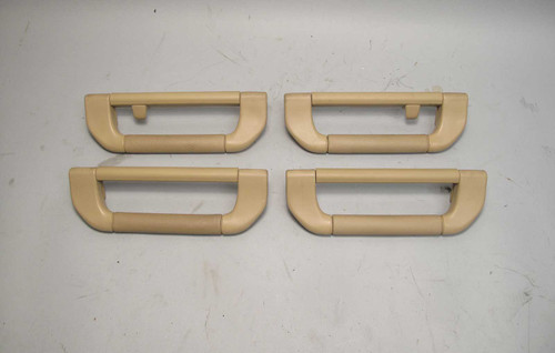 1995-2001 BMW E38 7-Series Headliner Roof Ceiling Handle Set Beige Leather OEM