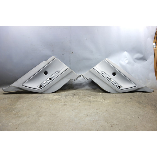 2001-2006 BMW E46 M3 Coupe Rear Interior Trim Panels Grey Napa Leather Pair OEM