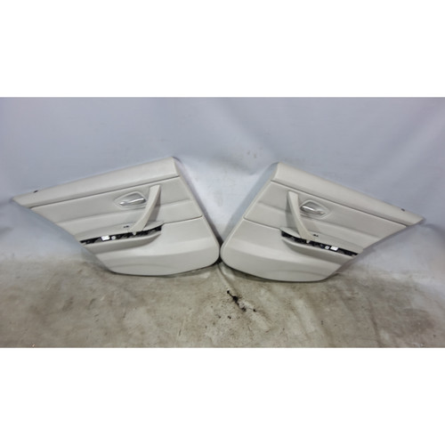2008-2012 BMW E90 3-Series Sedan Rear Interior Door Panels Grey Leather OEM