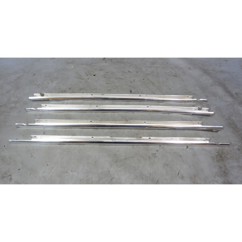1982-1988 BMW E28 5-Series Factory Interior Shoulder Chrome Trim Strip Set OEM