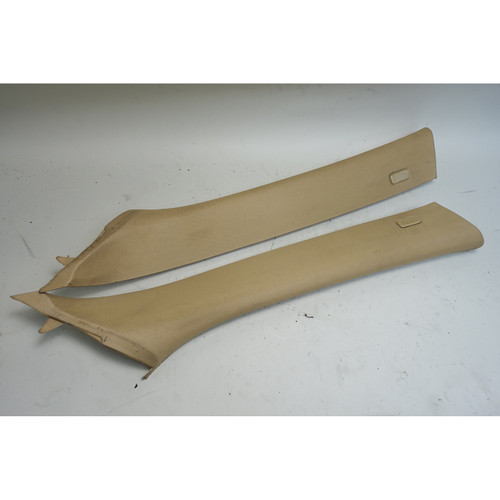 2007-2013 BMW E70 X5 SAV Front Windshield A- Pillar Column Covers Beige OEM