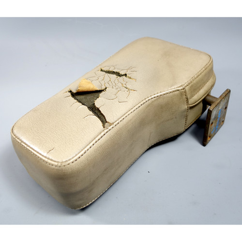 1985-1991 BMW E30 3-Series Front Left Drivers Seat Armrest Pearl Beige Leather