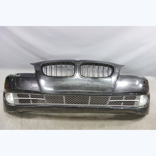 Damaged 11-13 BMW F10 5-Series PDC Front Bumper Cover Trim Black Sapphire OEM