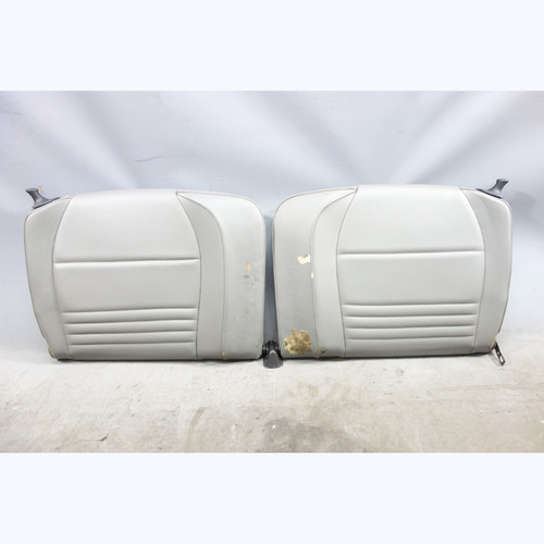 Damaged 2002-2005 Porsche 996 911 Coupe Rear Seat Backrest Pair Grey Leather OEM