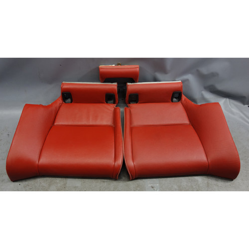 2010-2013 BMW E92 3-Series Coupe Rear Seat Bottom Pads Coral Red Leather OE