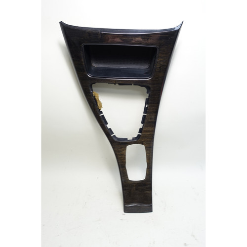 10-13 BMW E90 E92 3-Series Front Center Console Wood Trim Cover Dark Bamboo OEM
