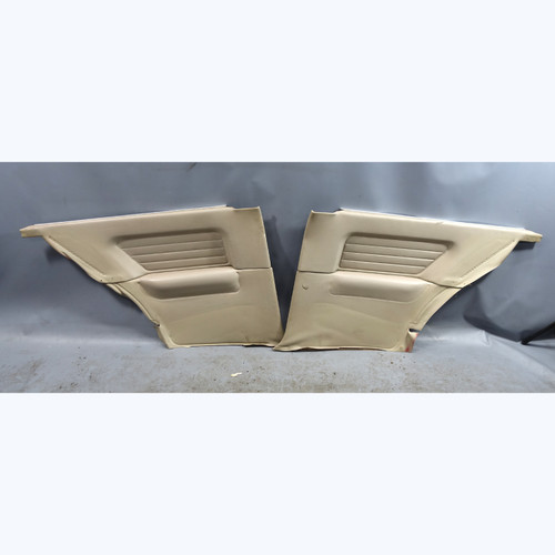 84-87 BMW E30 3-Series Coupe Rear Lateral Interior Trim Panels Pearl Beige OEM