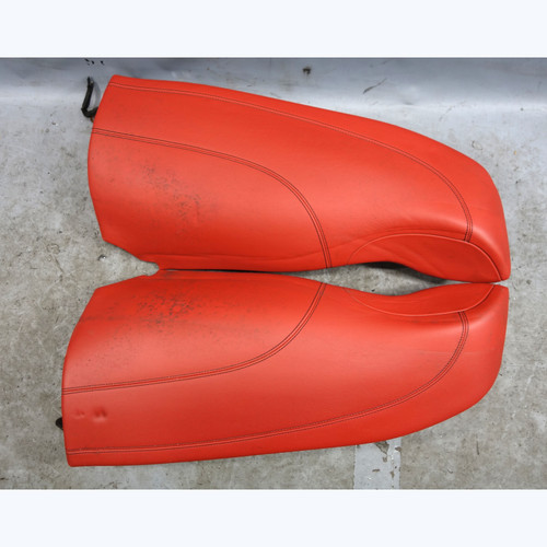 Damaged 13-18 BMW F06 6-Series Rear Seat Side Bolster Pair Red Nappa Leather OEM